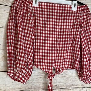 Plaid crop top